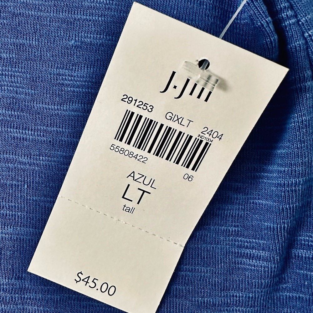 J Jill Azul Pima Slub Scoop Neck Elbow Sleeve Tee Large Tall
NWT - Picture 5 of 7